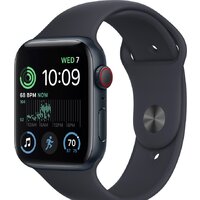 Apple Watch SE 2 44 мм (алюминиевый корпус, полуночный/полуночный, спортивный силиконовый ремешок M/L)