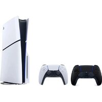 Sony PlayStation 5 Slim CFI-20XX (1 ревизия, с дисководом, 2 геймпада, белый/черный)