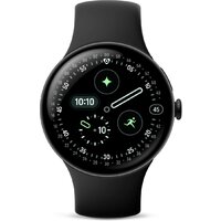 Google Pixel Watch 4 45 мм (черный матовый/обсидиан, спортивный силиконовый ремешок) Image #2