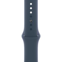 Apple Watch Series 9 45 мм (алюминиевый корпус, серебристый/грозовой синий, спортивный силиконовый ремешок M/L) Image #3